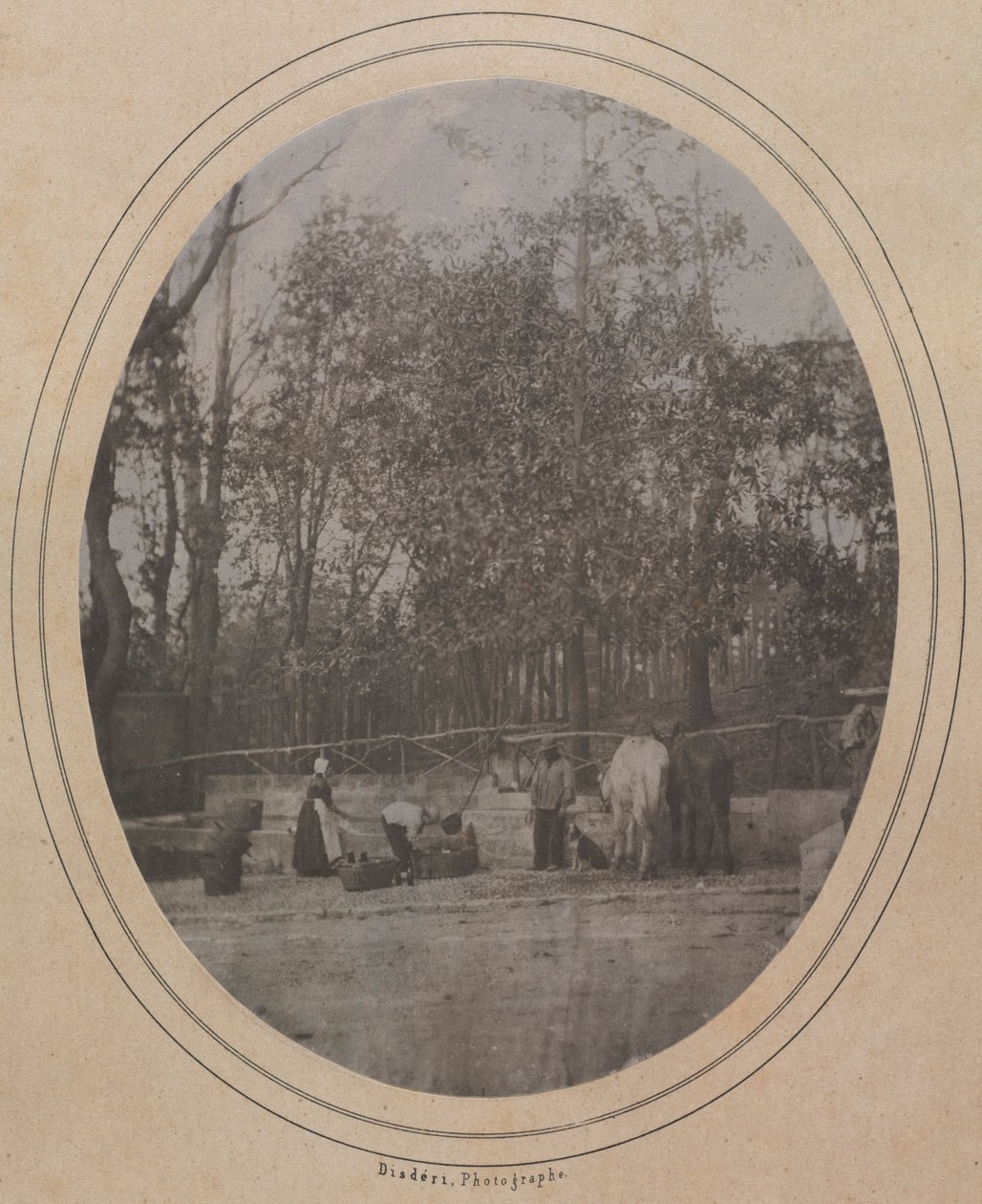 Falusi jelenet Dél-Franciaország, kb. 1853. alkotó: Andre Adolphe Eugene Disderi