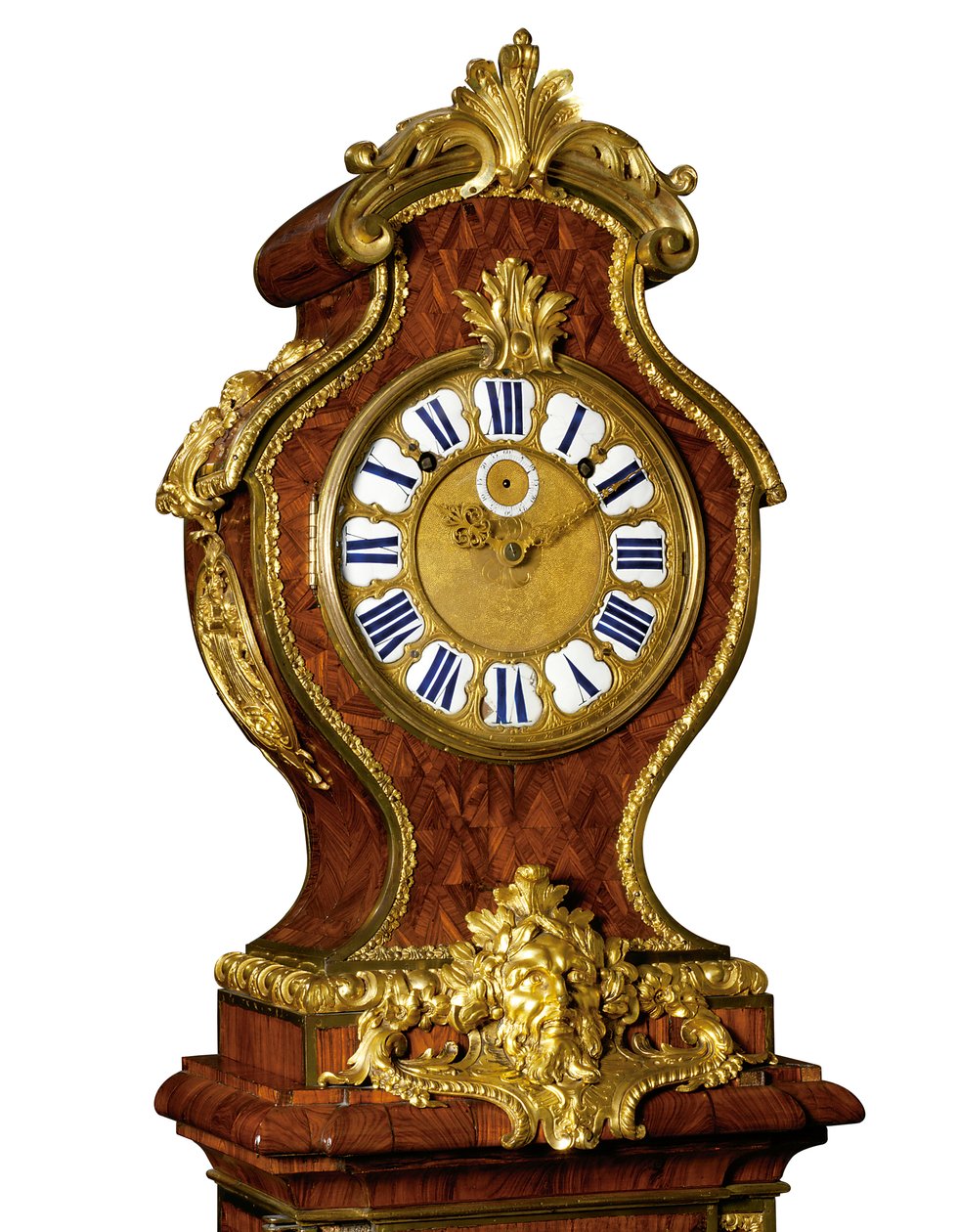 Részlet egy Regence negyed ütős szabályzójáról, Thuret mozgása, 1720 körül (ormolu-ra szerelve, Boulle sárgaréz berakású, kékre színezett kürt és királyfa) (lásd még: 469017) alkotó: Andre Charles (attr. to) Boulle
