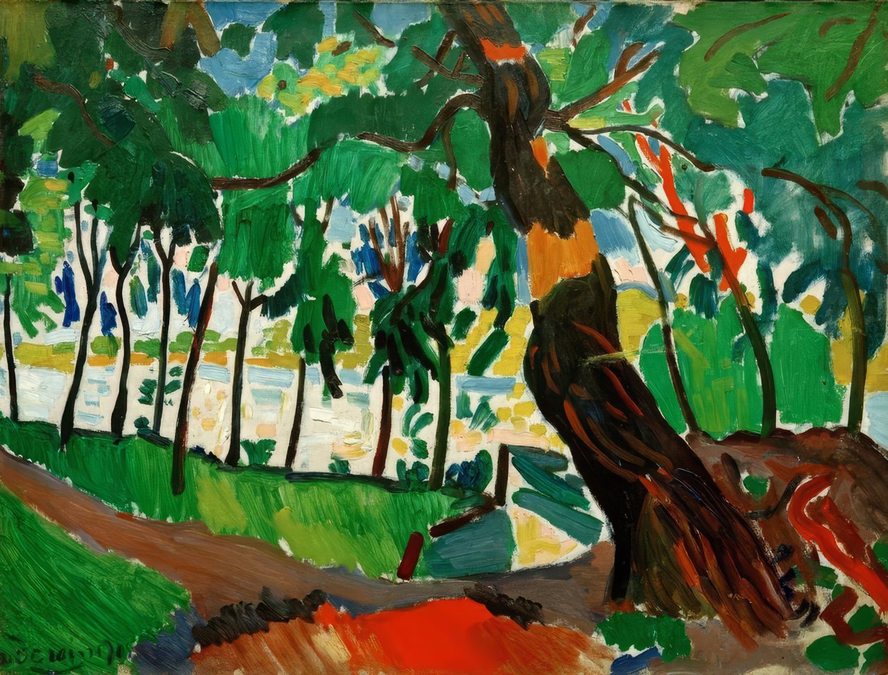 Fa, folyóparti táj alkotó: Andre Derain