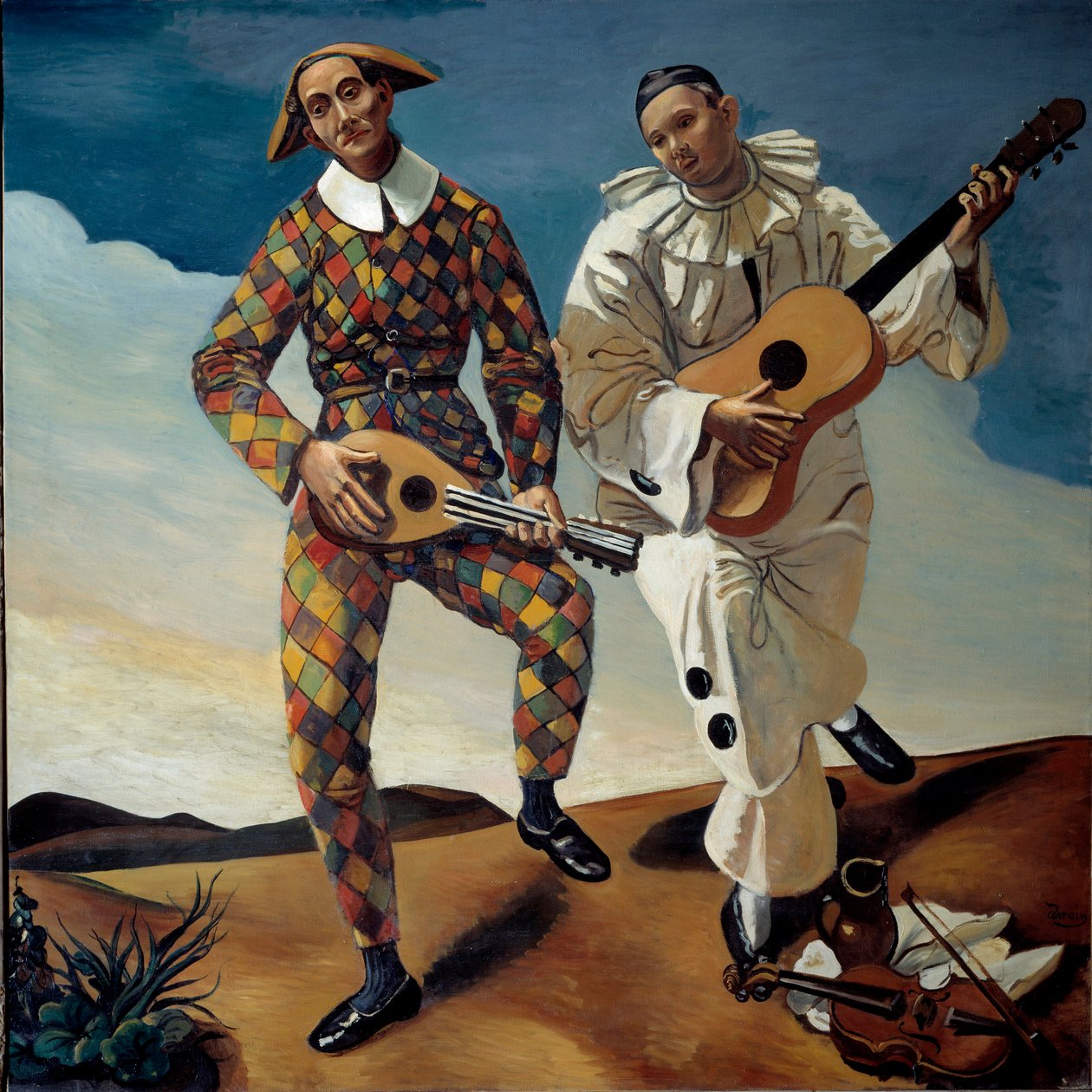 Harlekin és Pierrot alkotó: Andre Derain