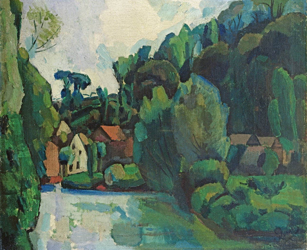 Tájkép (olaj, vászon) alkotó: Andre Derain