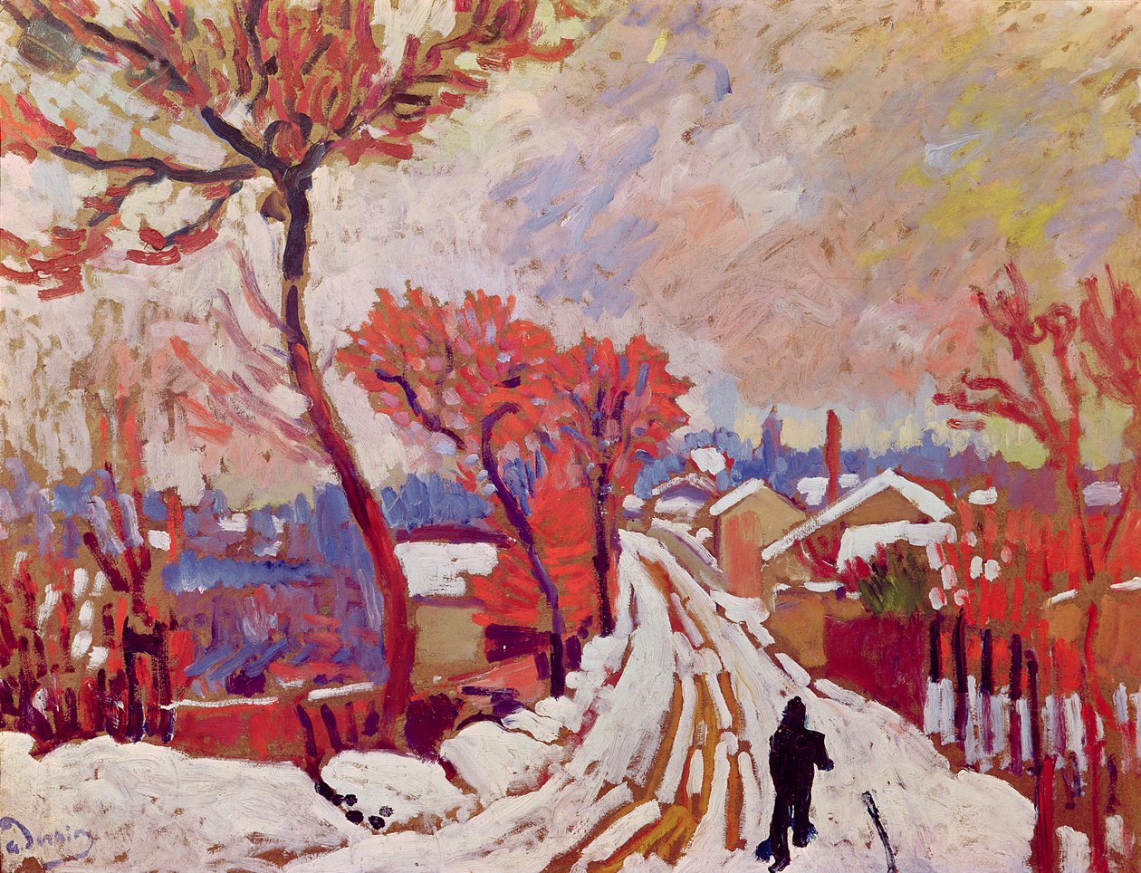 Tájkép a hóban alkotó: Andre Derain
