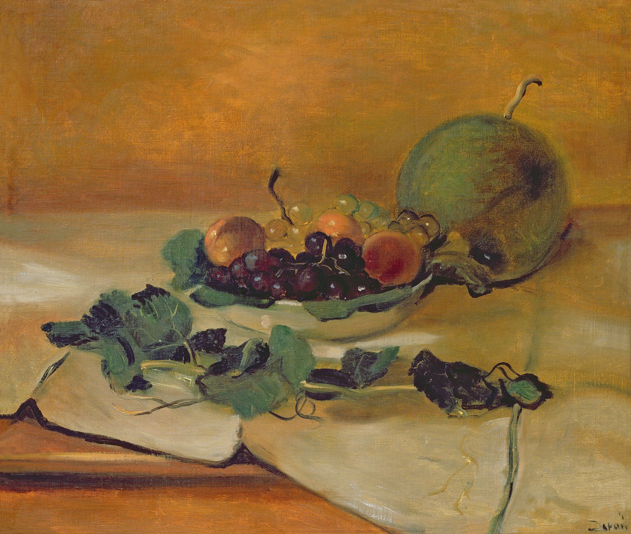 Dinnye és gyümölcsök, 1927 körül (olaj, vászon) alkotó: Andre Derain