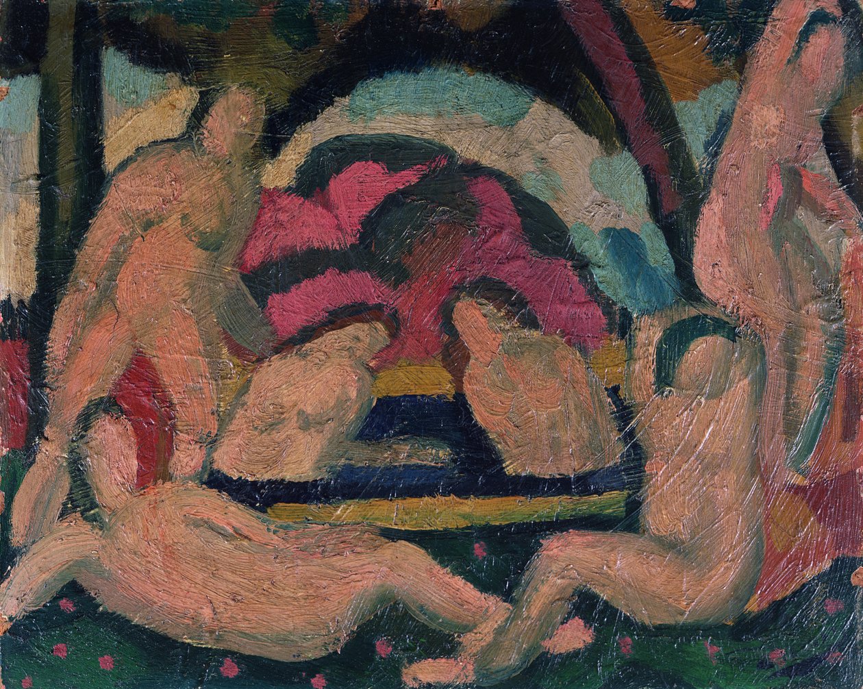 Akt fürdőzők (olaj, vászon) alkotó: Andre Derain