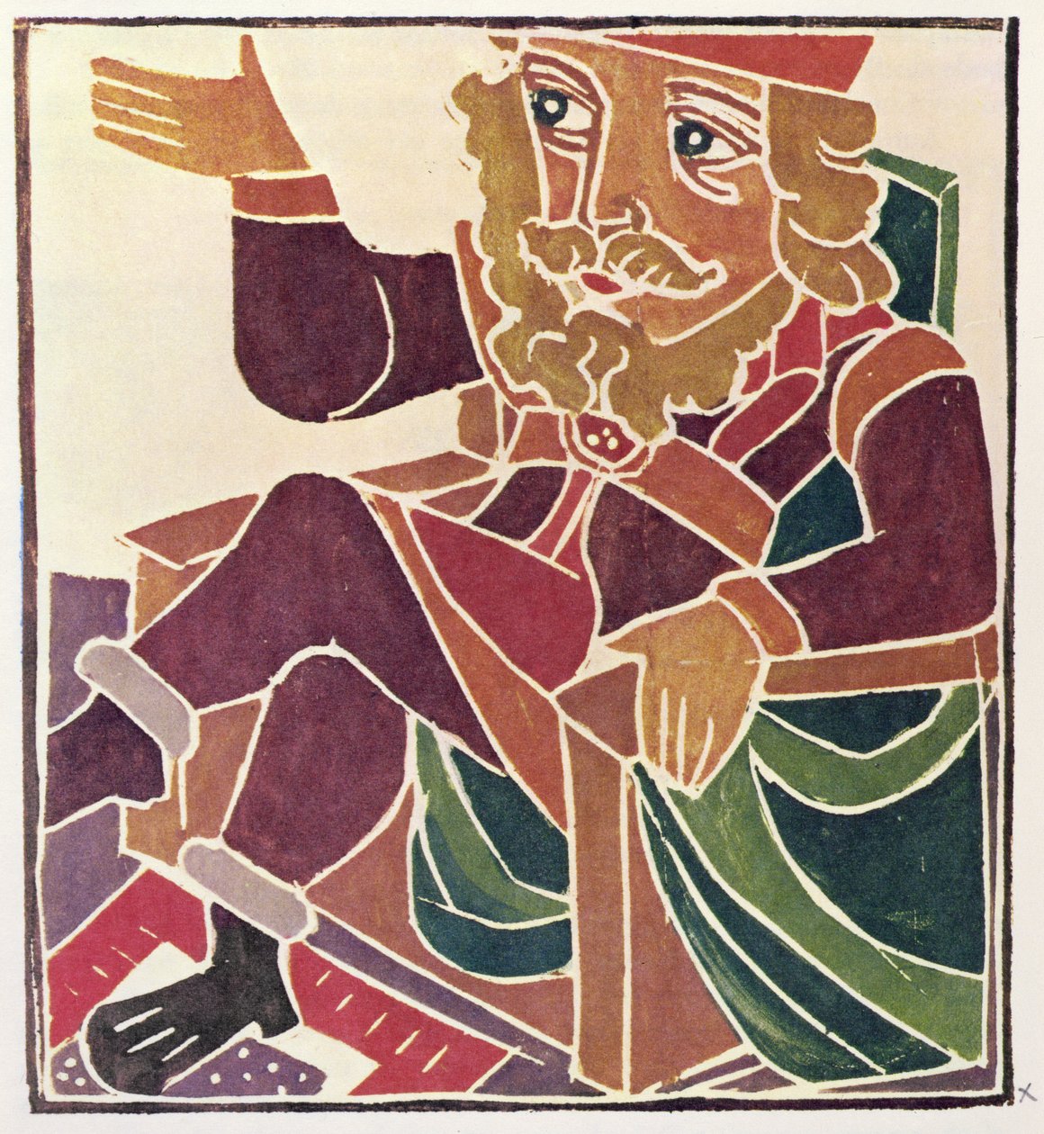 Pantagruel kihirdeti ítéletét ("La Sentence") két Seigneur bonyolult ügyében, illusztráció Francois Rabelais (1494-1553) Pantagruel című művének limitált kiadásából. alkotó: Andre Derain