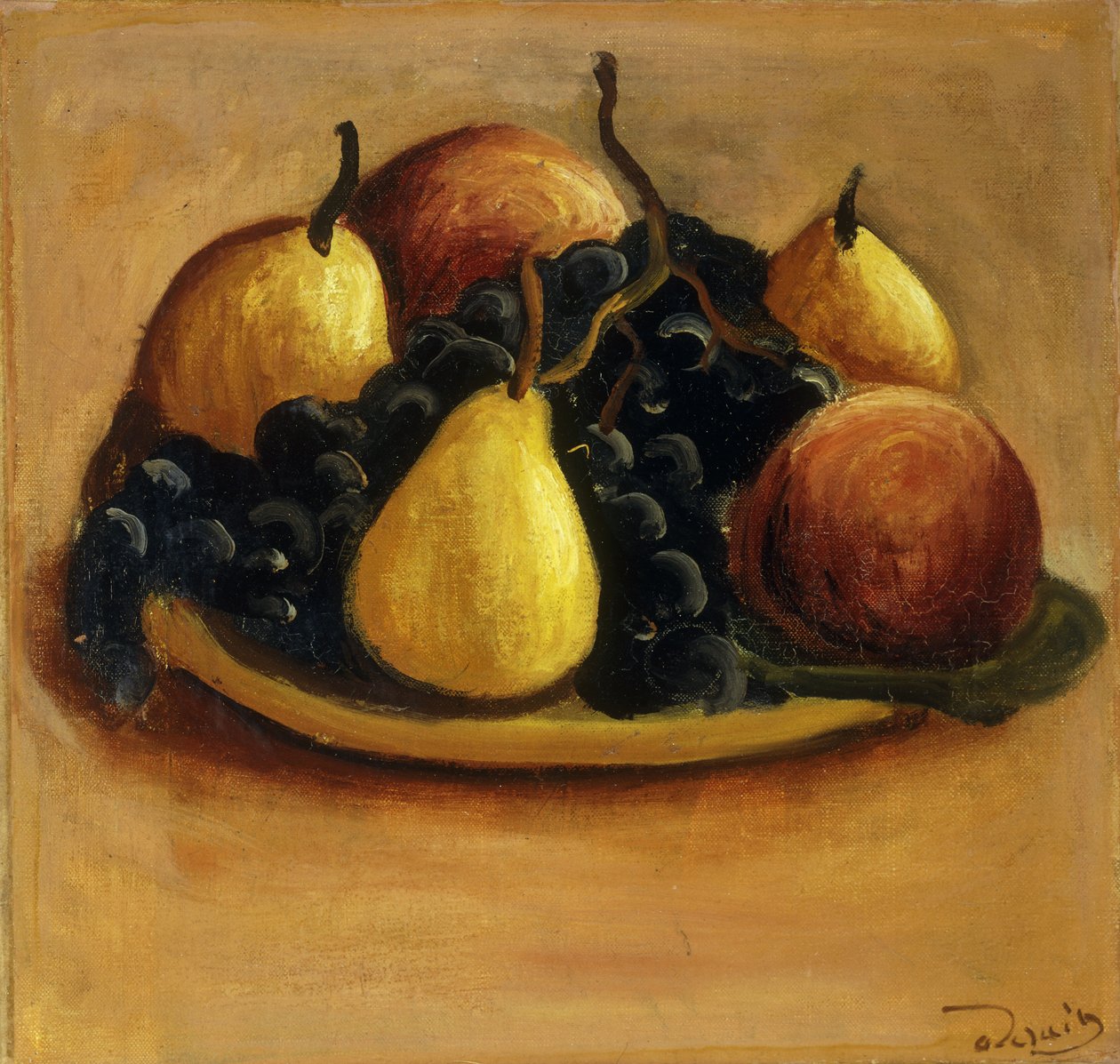 Körte, őszibarack és szőlő; Poires, Peches et Raisins (körték, őszibarackok és mazsolák) alkotó: Andre Derain