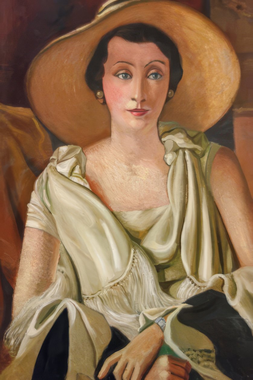 Madame Paul Guillaume nagy kalapos portréja alkotó: Andre Derain