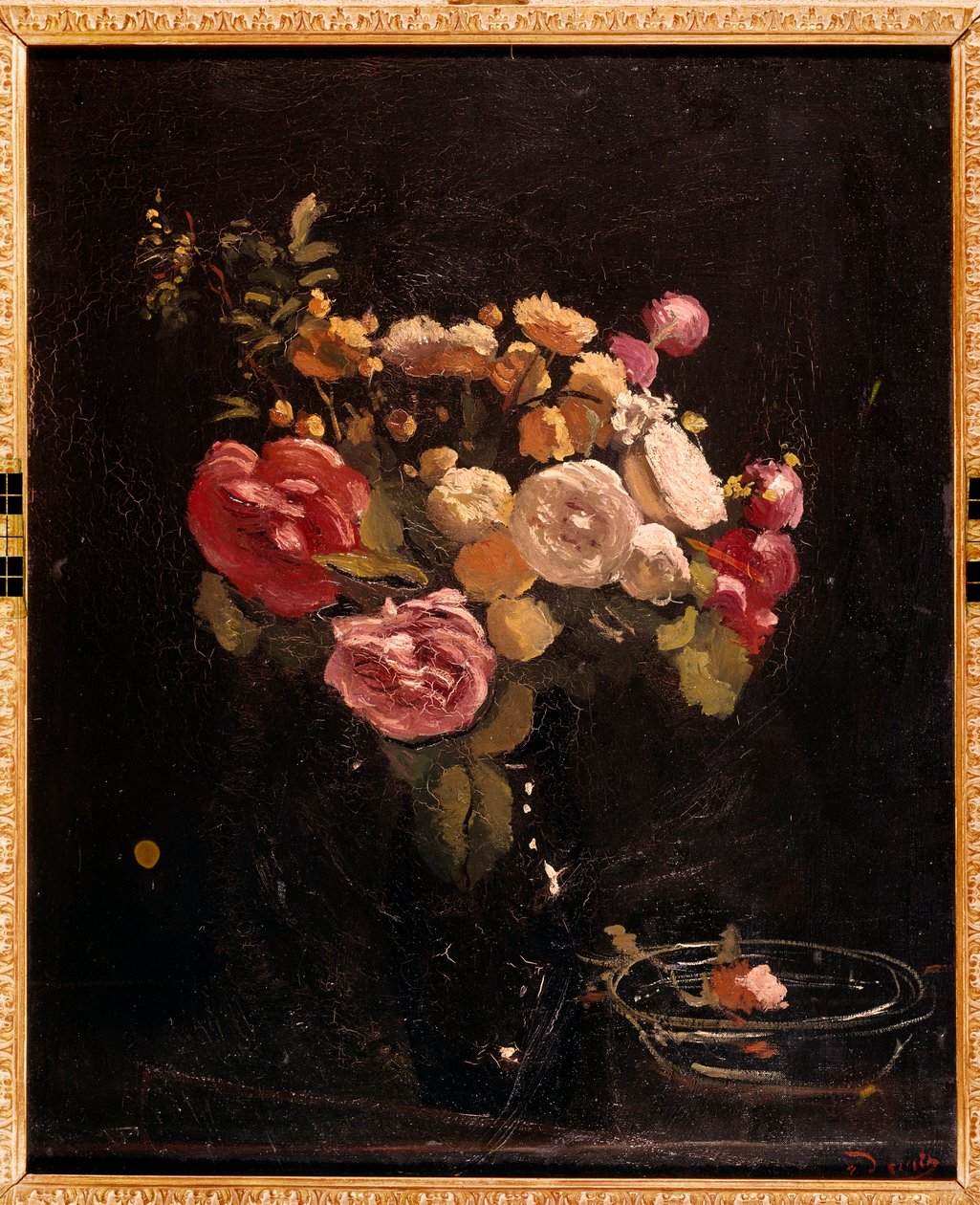 Rózsa fekete vázában, 20. század (olaj, vászon) alkotó: Andre Derain