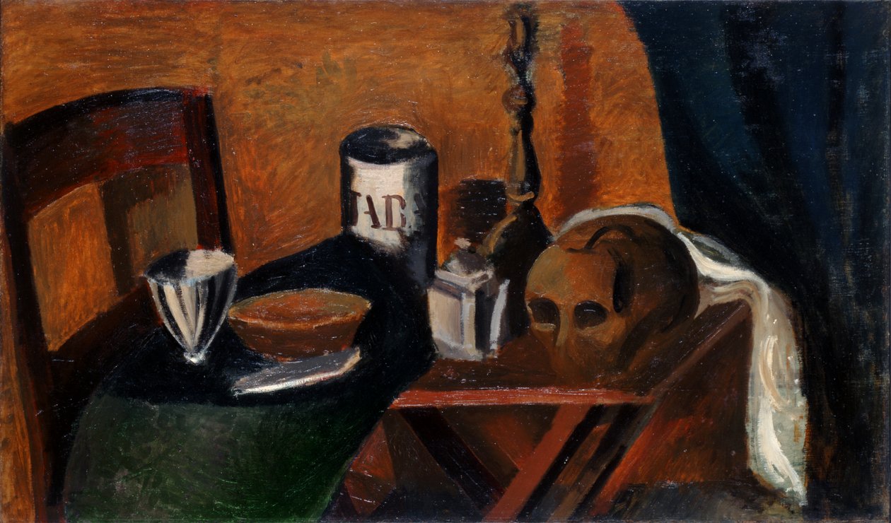 Csendélet koponyával alkotó: Andre Derain