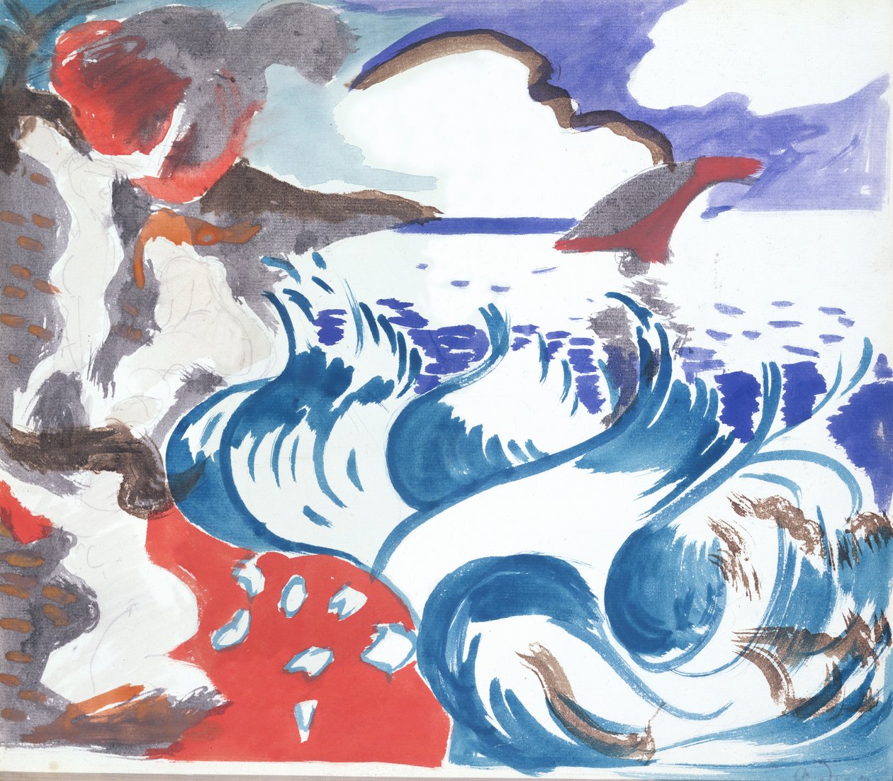 Az öböl, 1904 körül (akvarell, papír) alkotó: Andre Derain