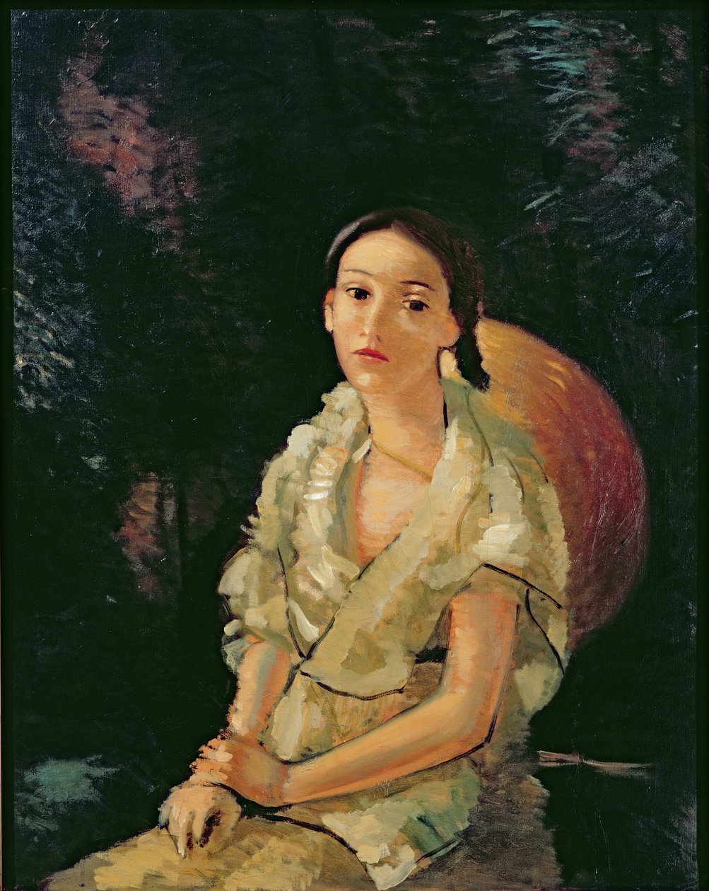 A festő ülő unokahúga, 1931 körül (olaj, vászon) (lásd még 287563) alkotó: Andre Derain