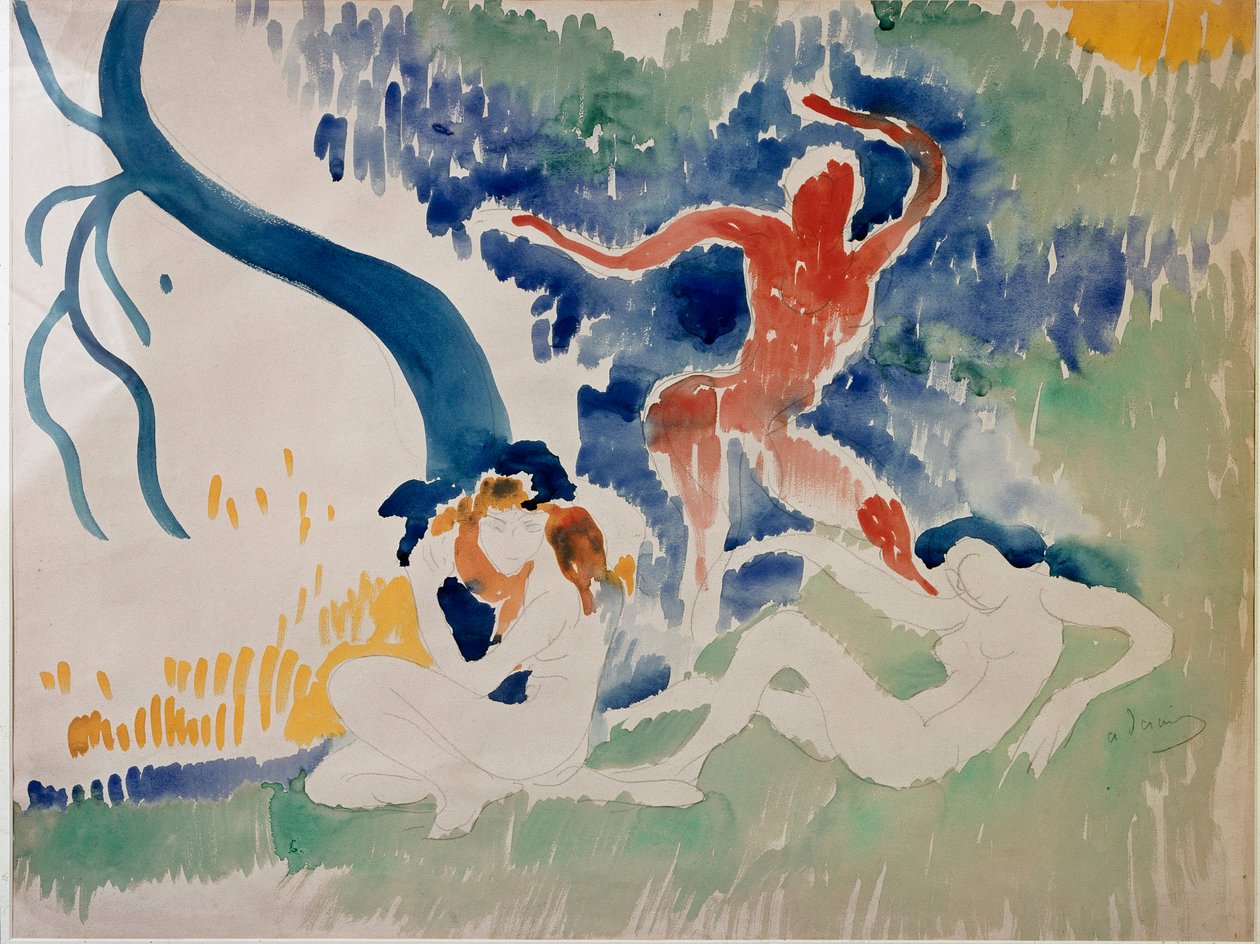 Három táncos, 20. század (akvarell) alkotó: Andre Derain