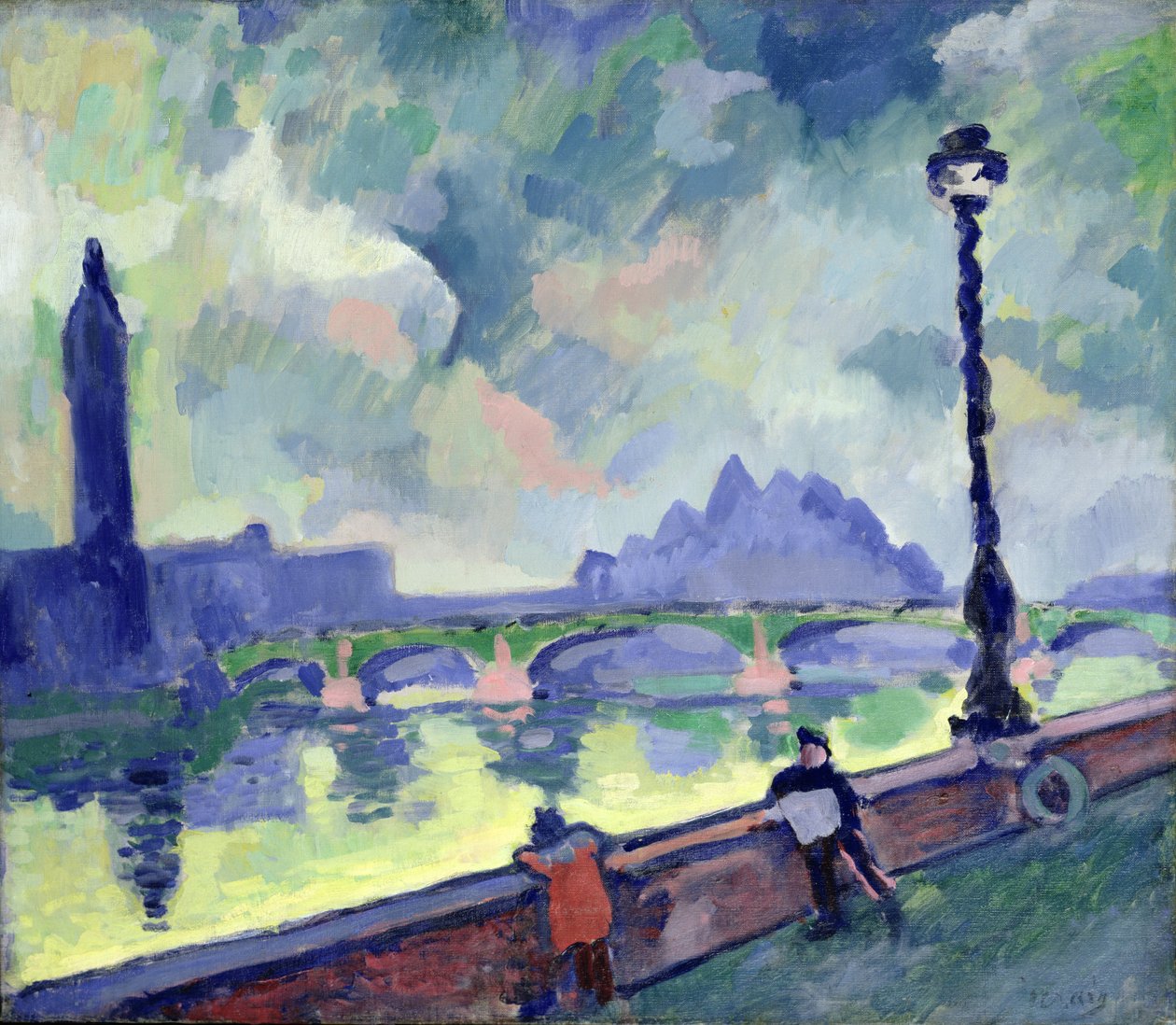 A Temze látképe a Westminster hídnál, 1905-06 körül alkotó: Andre Derain