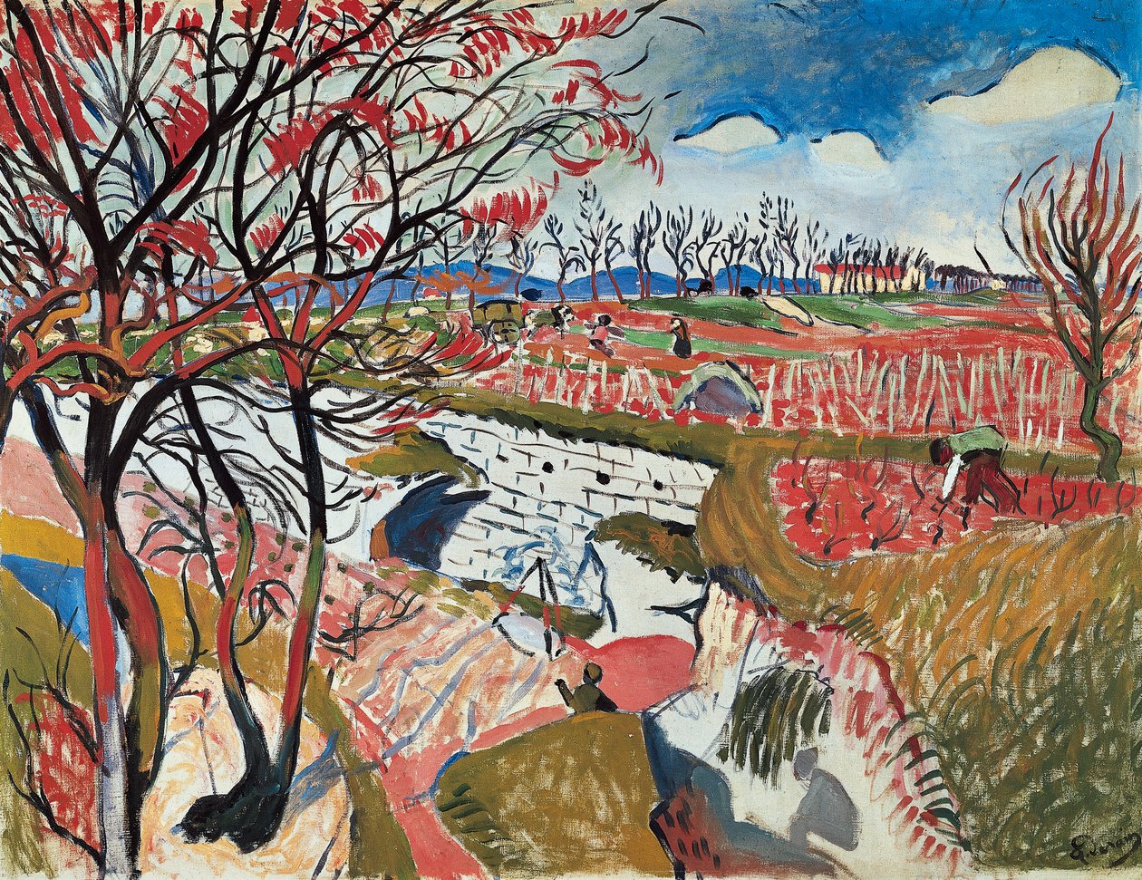 "Szőlőültetvények tavasszal alkotó: Andre Derain