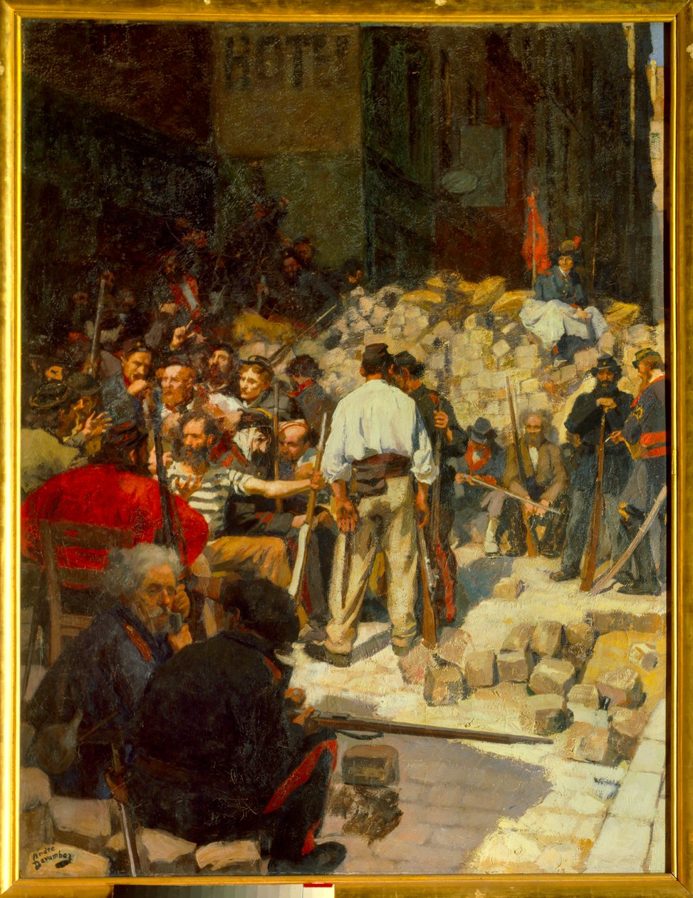 A barikád vagy a várakozás 1871 májusában (olaj, vászon alkotó: Andre Devambez