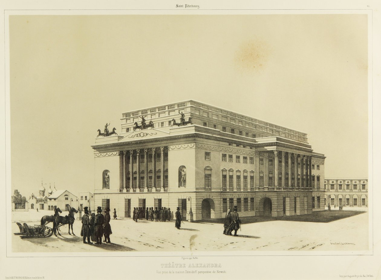 A szentpétervári Alexandrinszkij Színház c. 1840 alkotó: Andre Durand