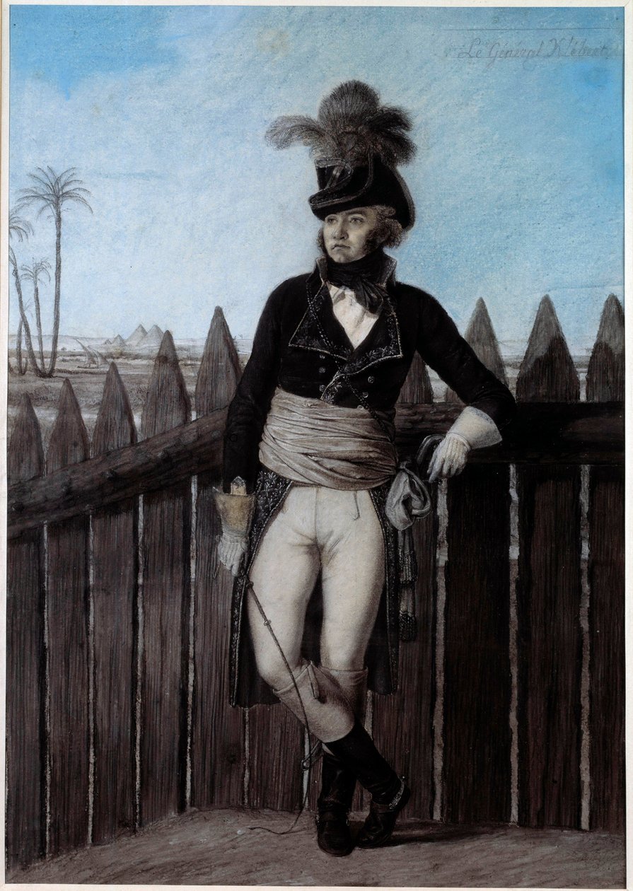 Jean Baptiste Kleber (1753-1800) portréja Egyiptomban 1798-1799-ben, Andre Dutertre (1753-1842) akvarell armee d