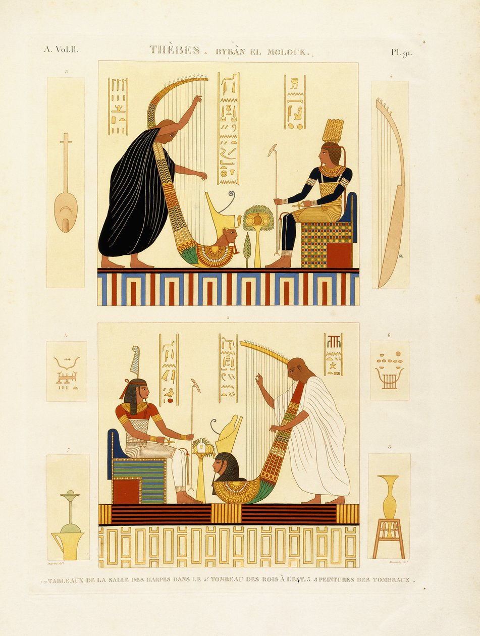 Théba, Byban el Molouk, 1809-1812 körül alkotó: Andre Dutertre