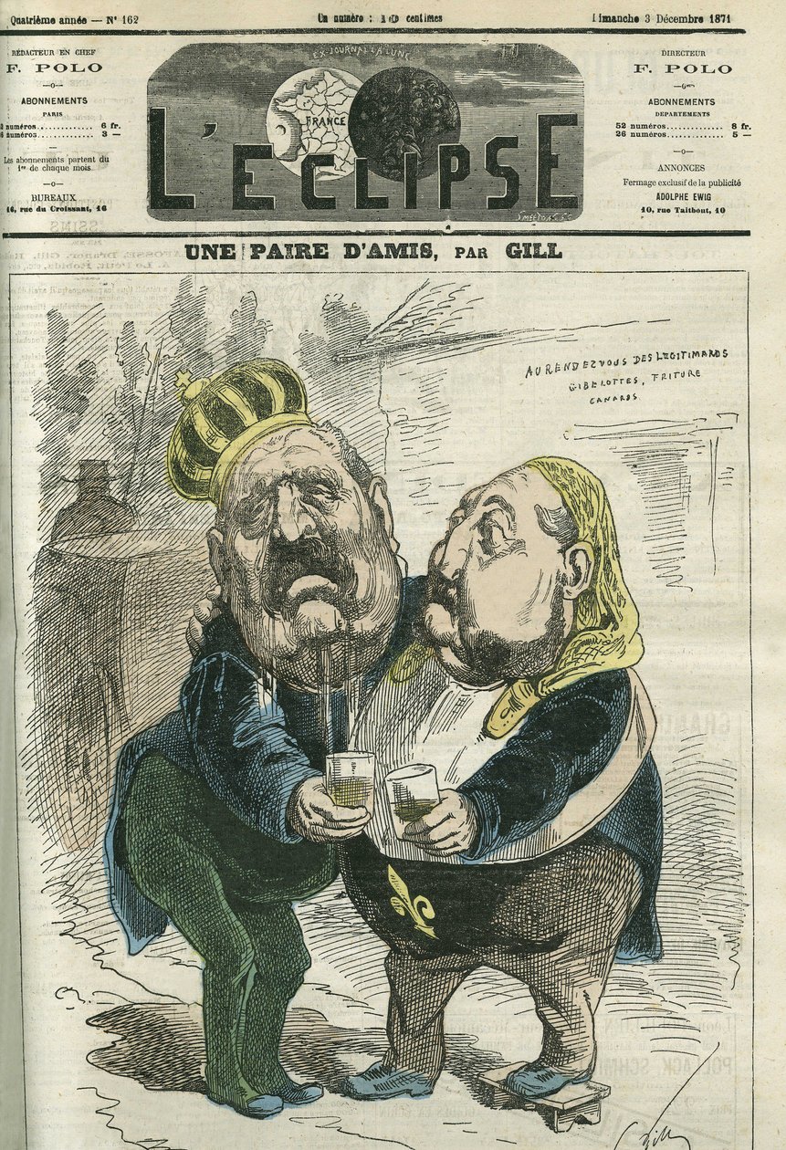 Baráti pár, Hippolyte de Villemessant (1812-1879), a Figaro igazgatója és Philippe d