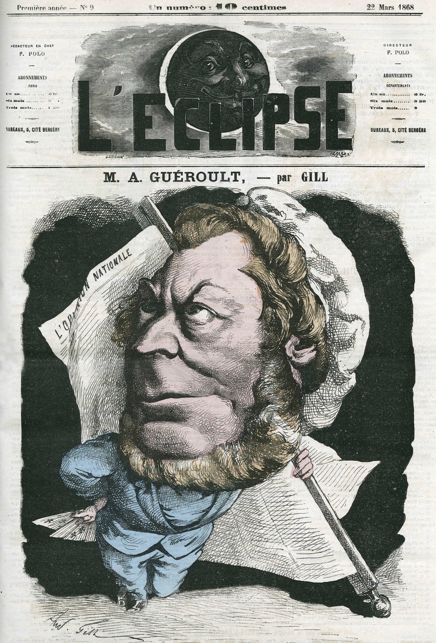 Adolphe Georges Gueroult (1810-1872), francia Saint-Simonians újságíró. Borító a „” L
