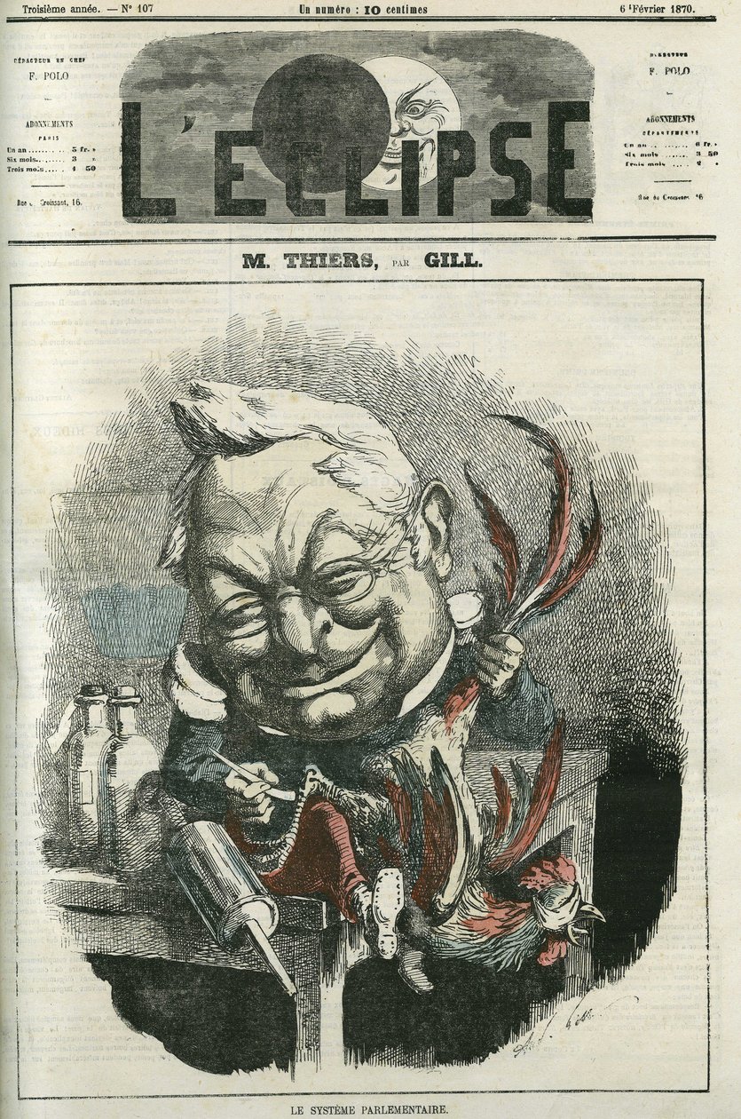 Adolphe Thiers (1797-1877) francia történész és politikus. Borító a Gill „” L