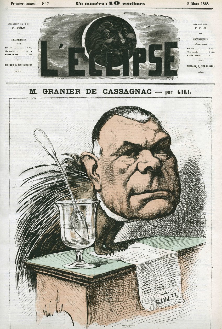 Adolphe de Granier de Cassagnac (1808-1880), francia újságíró és politikus. Borító a „” L