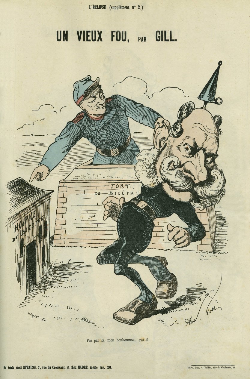 Öreg bolond, I. Vilmos német karikatúrája (1797-1888). Kiegészítés Gill „” L