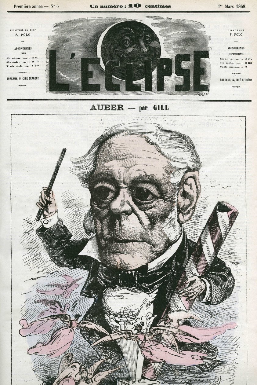 Auber Daniel-Francois-Esprit (1782-1871), francia zenész. Borító a „” L