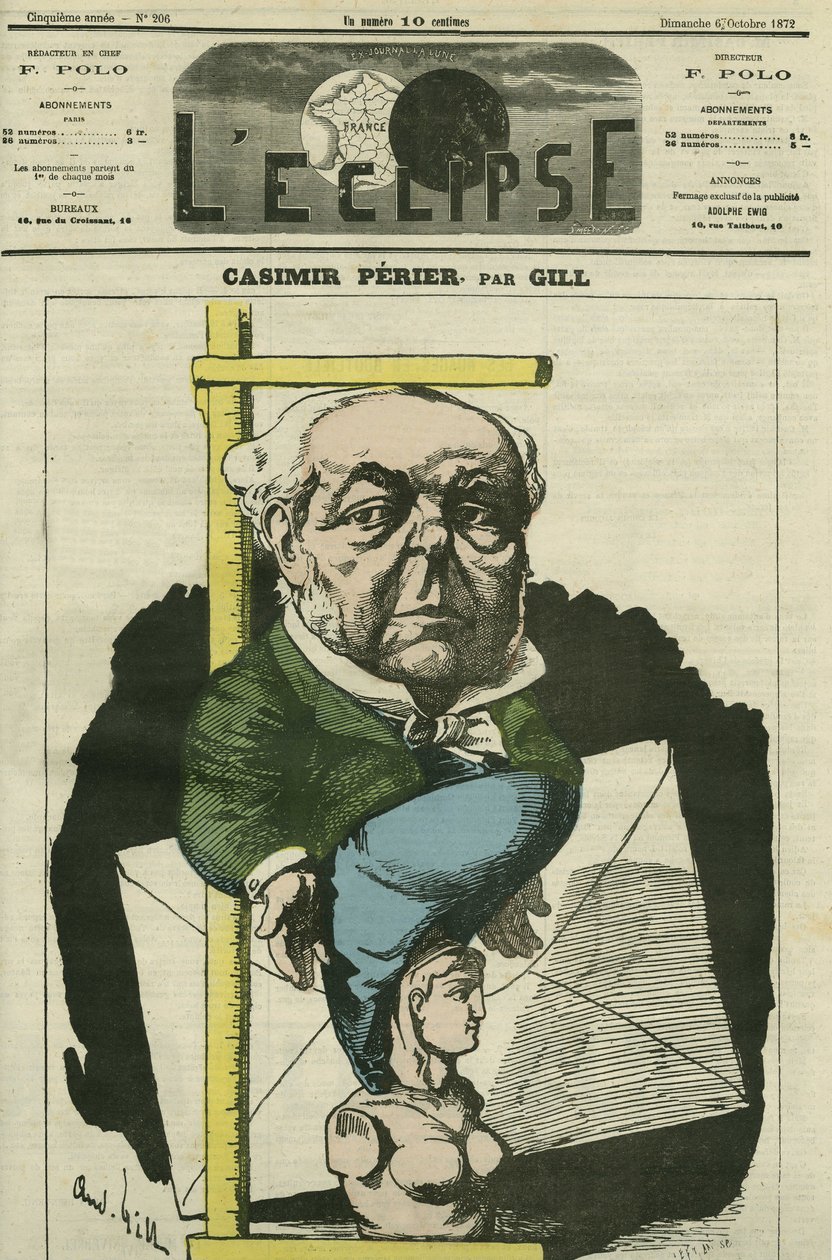 Auguste Casimir Perier (1811-1876), francia politikus. Borító a Gill „” L