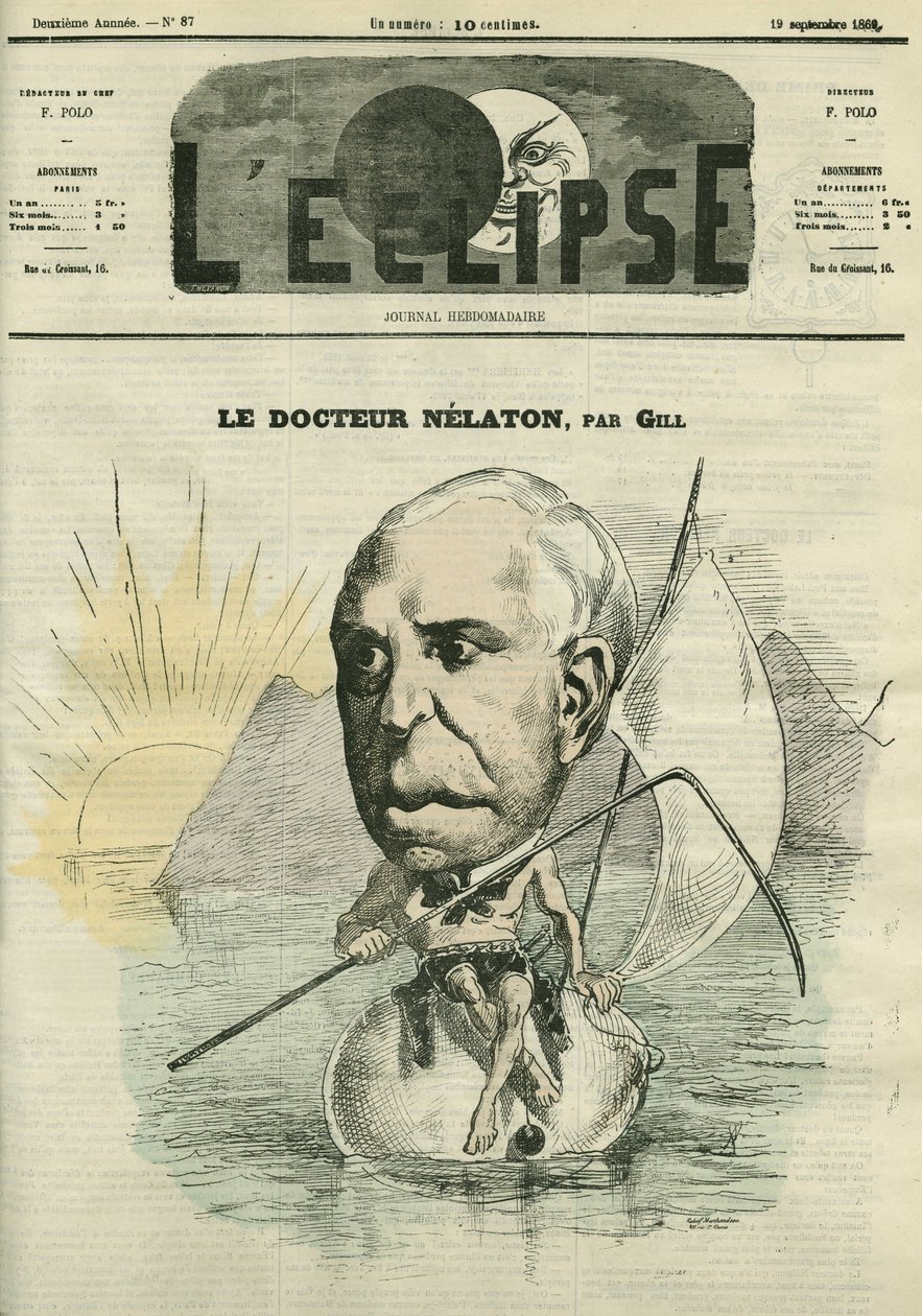 Auguste Nelaton (1807-1873), francia sebész. Borító a „” L