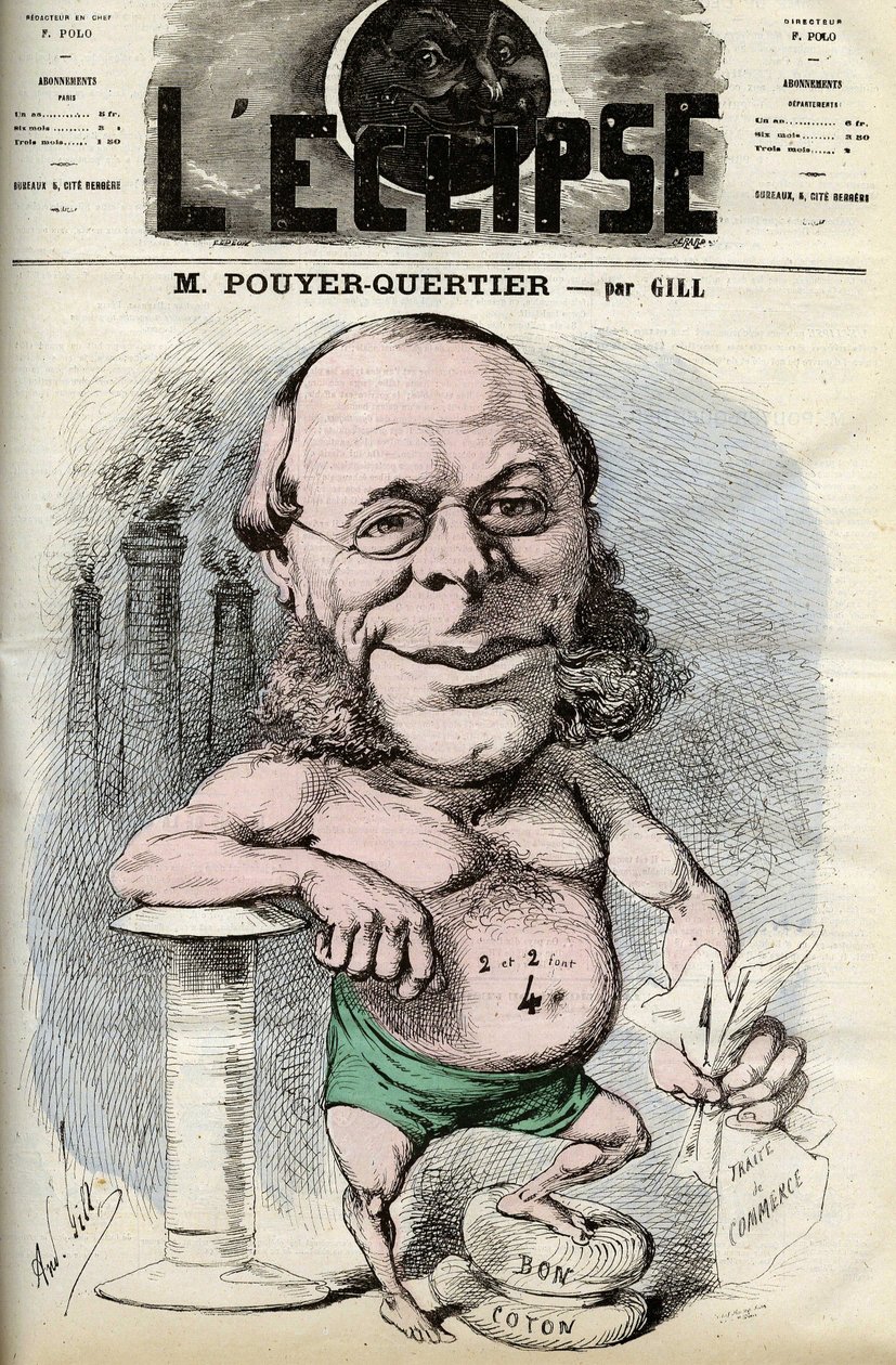 Auguste Pouyer-Quertier (Pouyer Quertier) (1820 - 1891).Andre Gill „” L