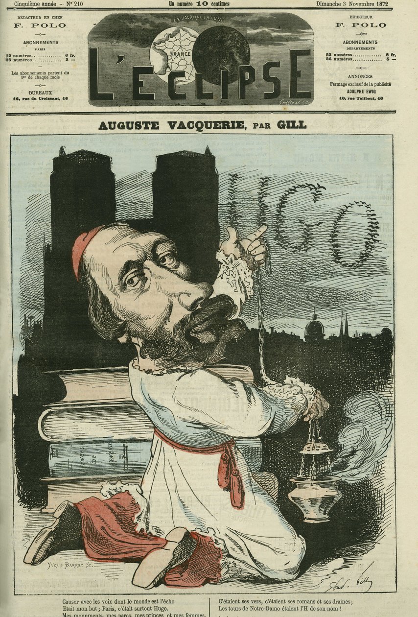 Auguste Vacquerie (1819-1895) francia költő, drámaíró és újságíró. Borító a Gill „” L