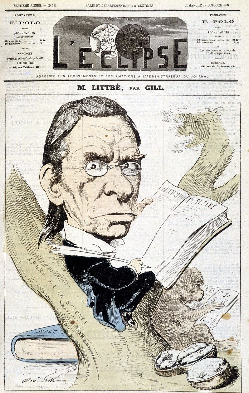 Gill Littré karikatúra portréja. A „” L