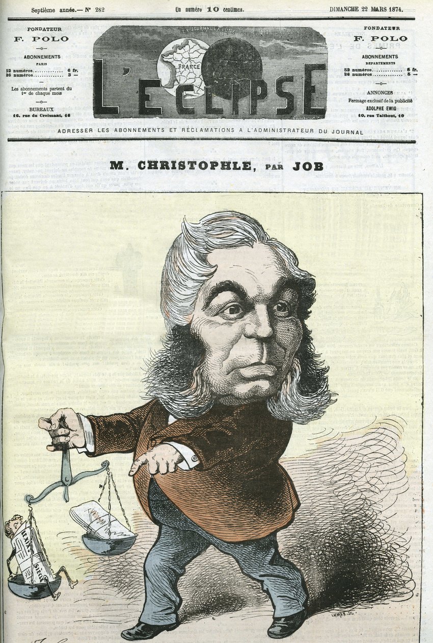 Albert Christophle francia politikus rajzfilmje. Borító a „” L