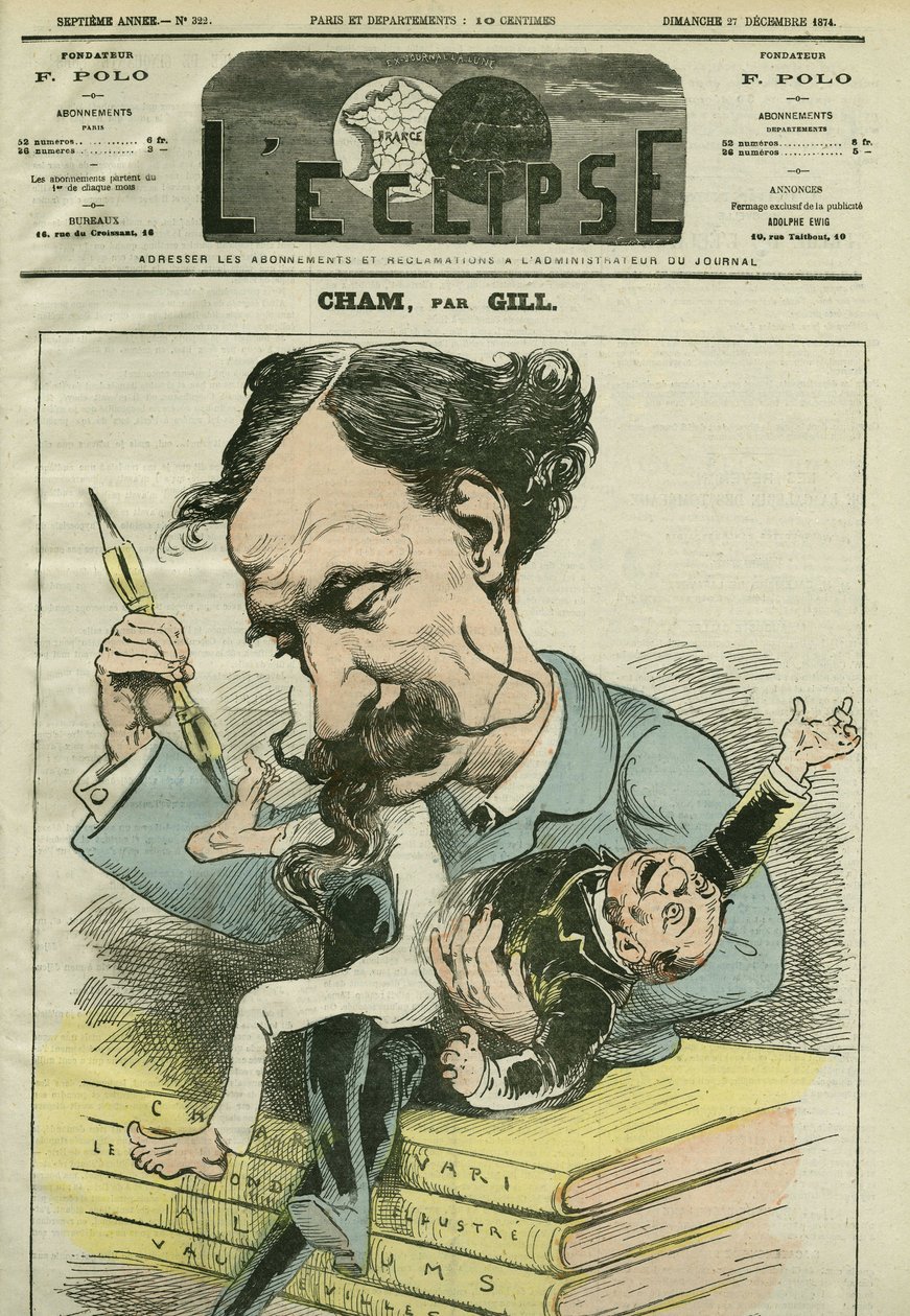 Amedee de Noe dit Cham (1818-1879) francia karikaturista rajzfilmje. Borító a Gill „” L