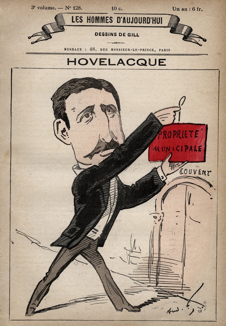 Abel Hovelacque rajzfilmje 1873-1896 angol nyelvész és antropológus a „Les Hommes d