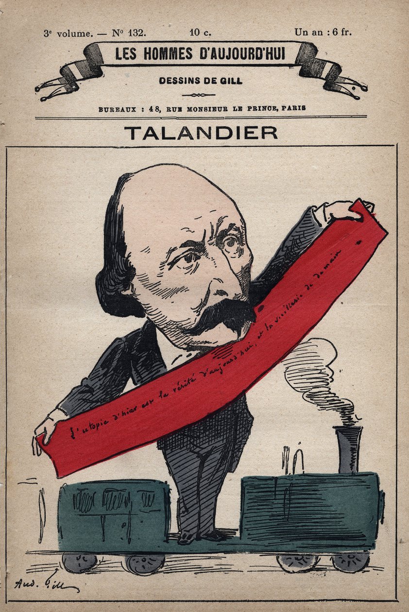Alfred Talandier (1822-1890) angol politikus rajzfilmje a Les Hommes d