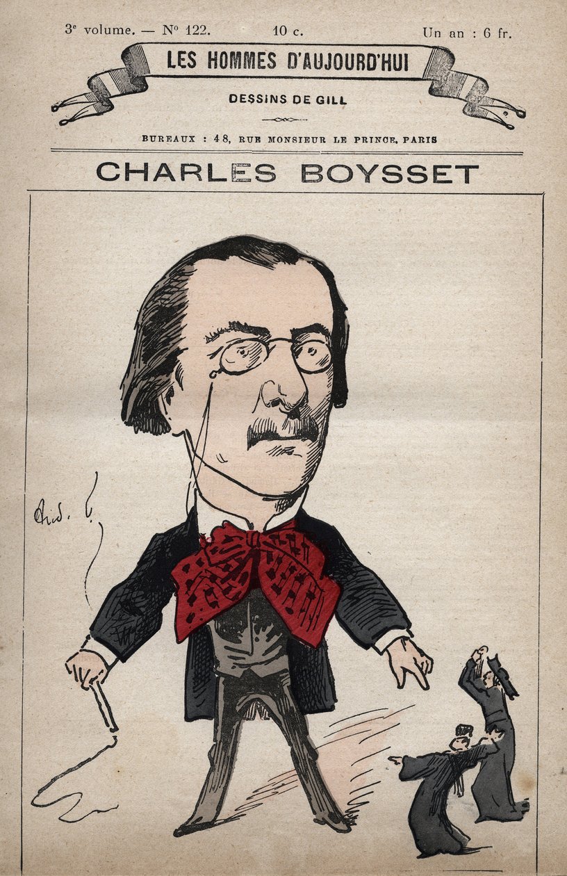 Charles Boysset (1817-1901) (jogász és republikánus képviselő) rajzfilmje a „Les Hommes d