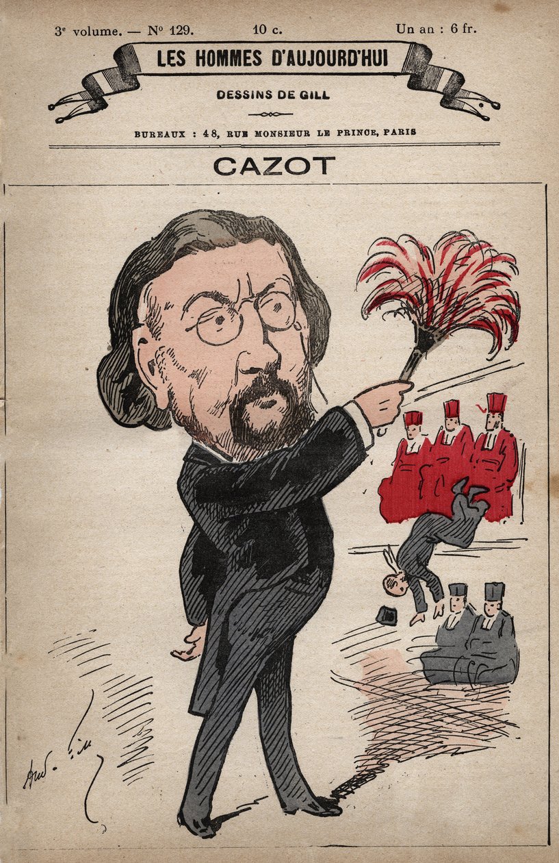 Theodore Joseph Jules Cazot (1821-1912) francia politikus rajzfilmje a „Les Hommes d