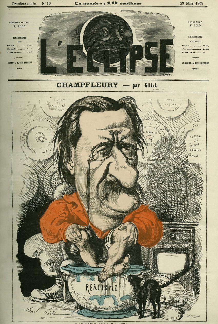 Champfleury, Jules Husson (1821-1889), francia kritikus és regényíró. Borító a „” L
