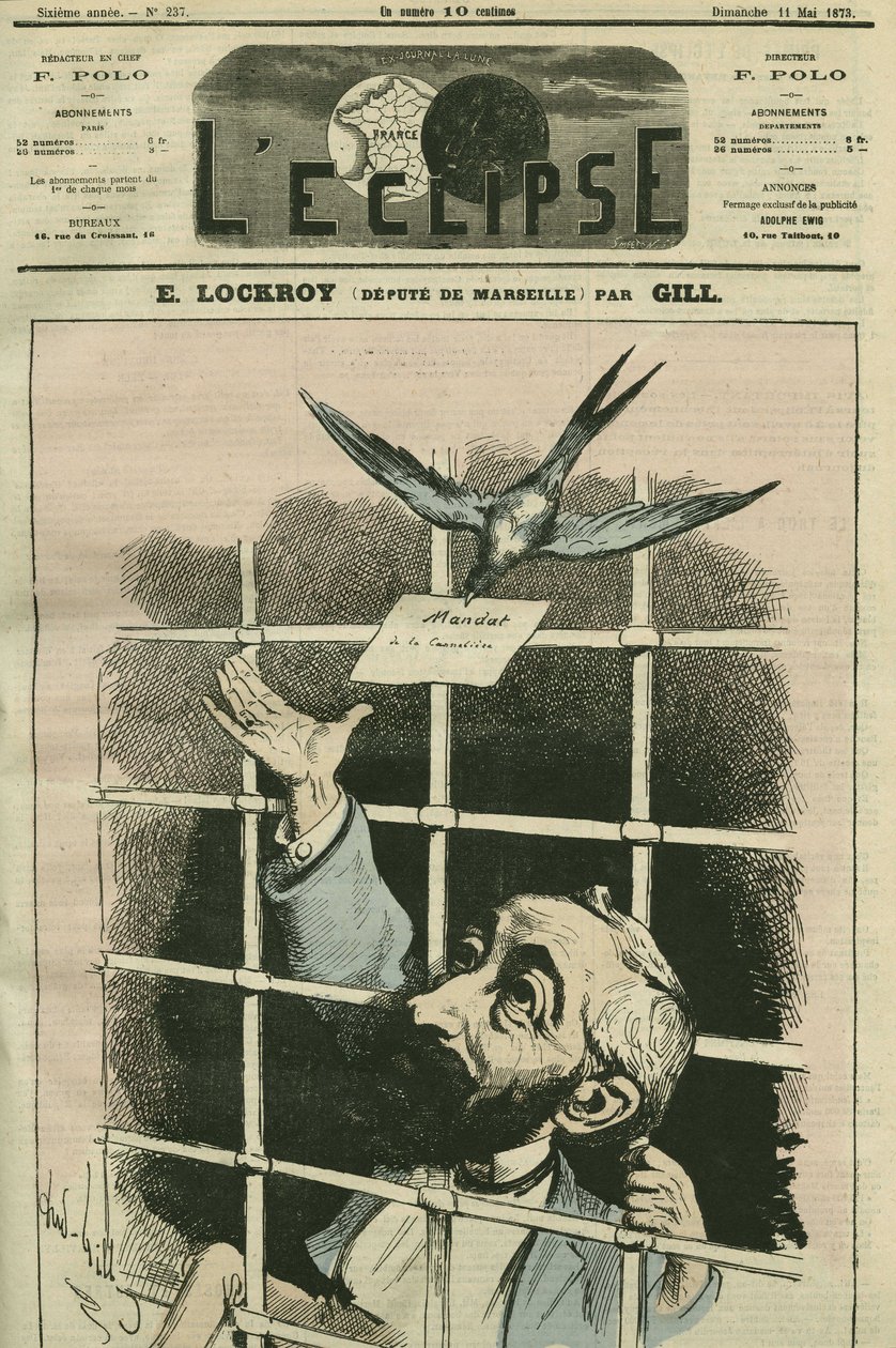 Edouard Simon Lockroy (1838-1913), francia politikus, Marseille képviselője. Borító a Gill „” L