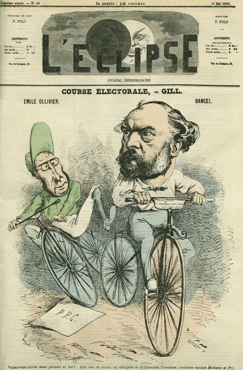 Emille Ollivier (1825-1913), francia politikus és Bancel. Borító a "" L
