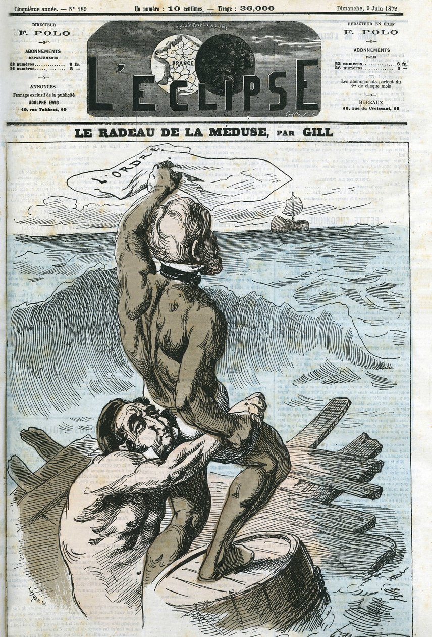 Eugene Rouher (1814-1884) és Clement Duvernois (1836-1879) francia politikusok. Borító a „” L