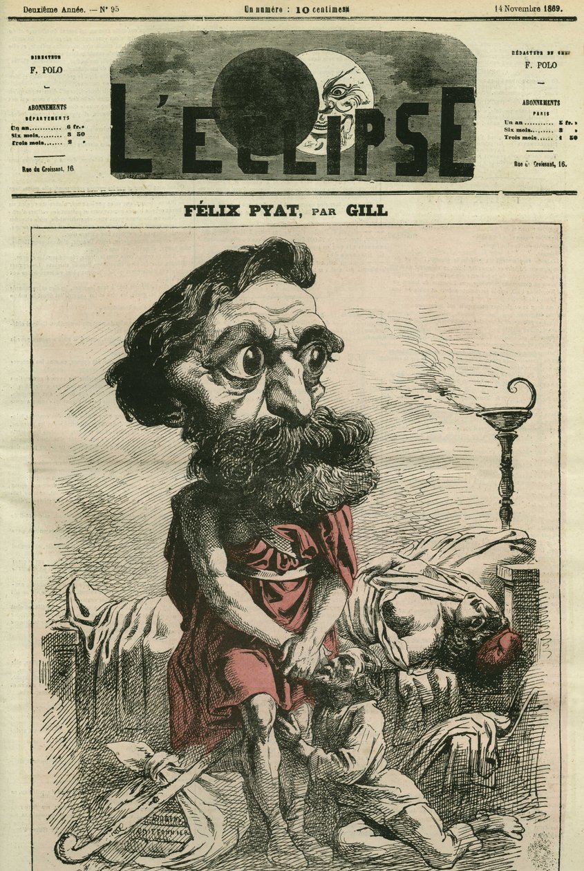 Felix Pyat (1810-1889), francia ügyvéd, irodalomtudós és politikus. Borító a Gill „” L