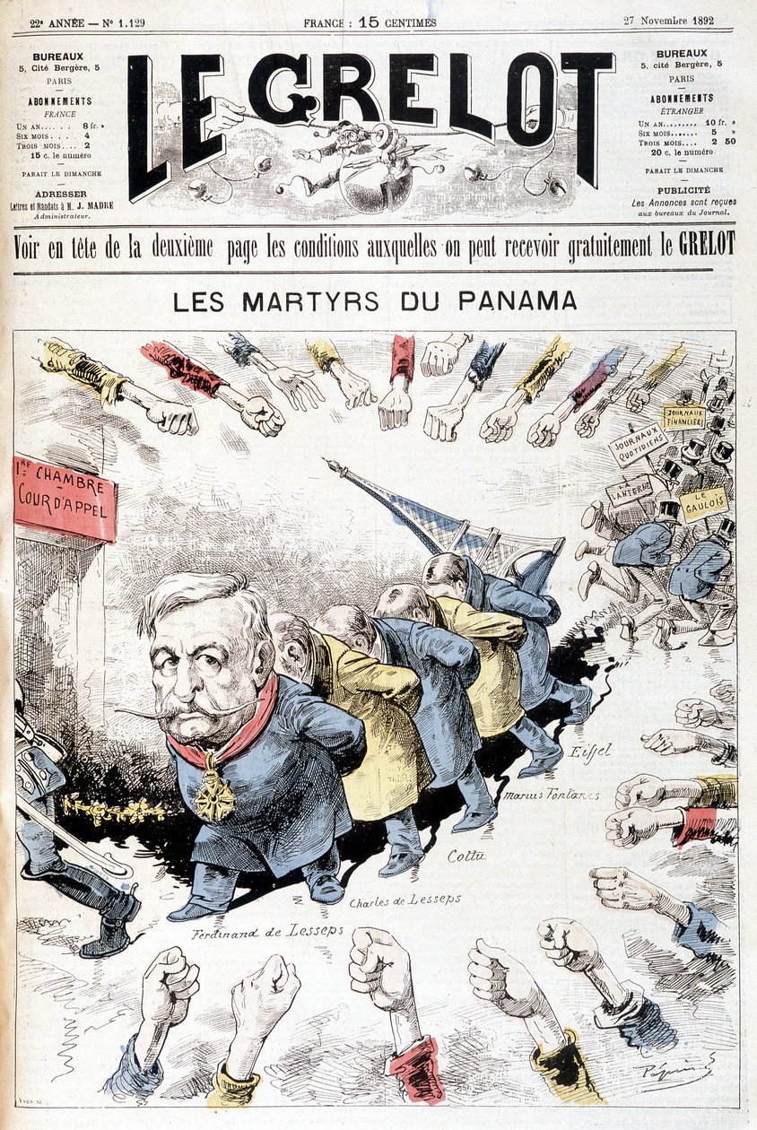 Ferdinand de Lesseps - Gill, „A mai férfiak” című művében, 19. század vége alkotó: Andre Gill