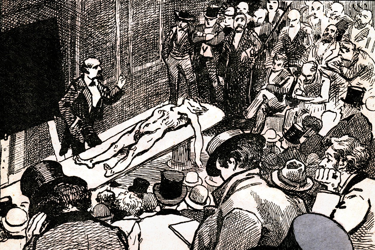 Illusztráció Henri Murger (litho) „Jelenetek a bohém életből” című művéből alkotó: Andre Gill