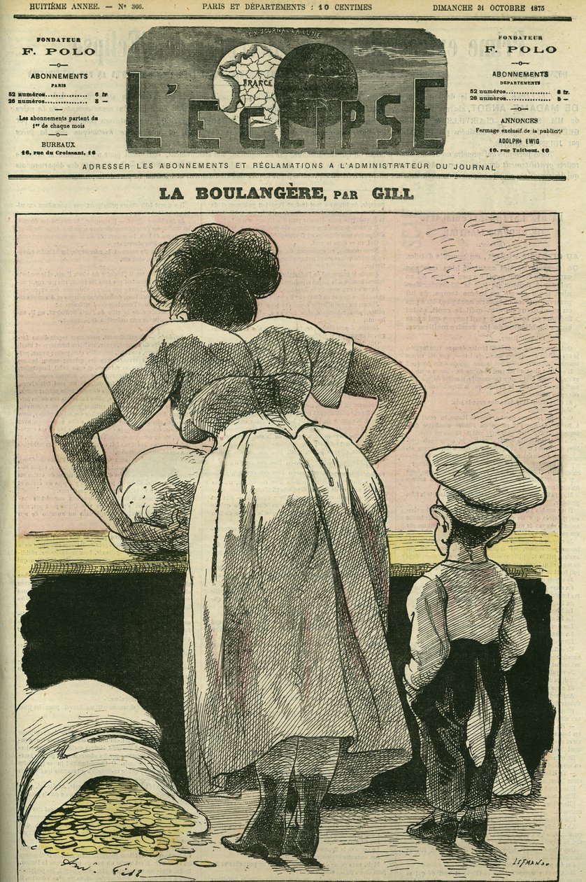 Pékség illusztrációja. Borító a Gill „” L