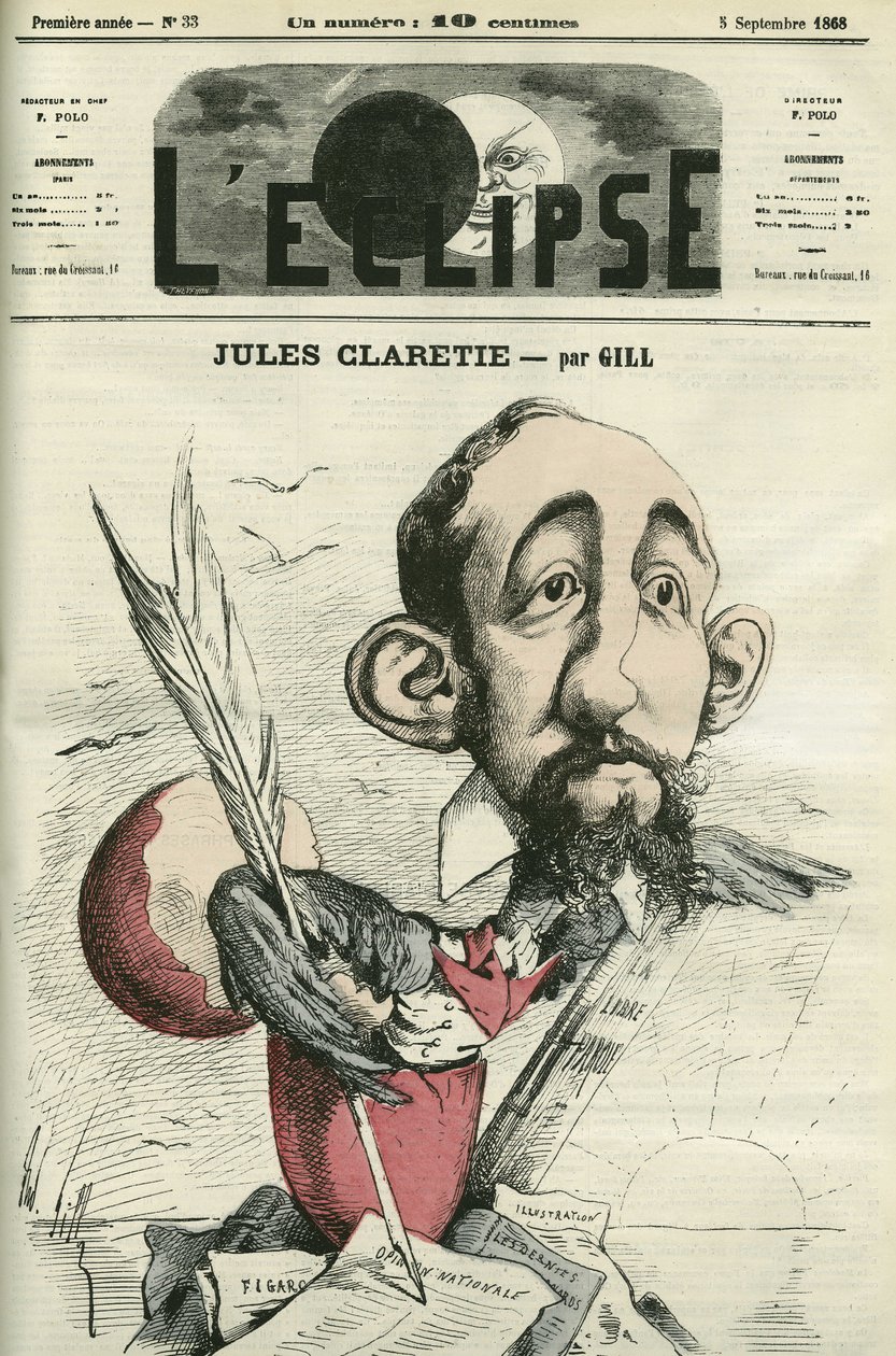 Jules Claretie (1840-1913) francia regényíró, drámaíró és kritikus. Borító a „” L