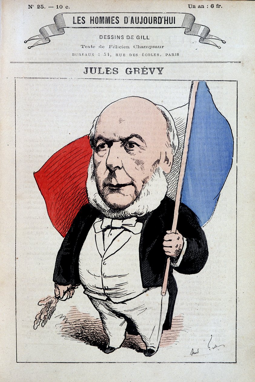 Jules Grevy francia zászlóval – Gill, a „Les hommes d