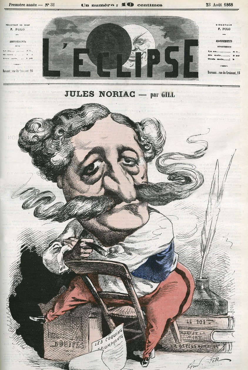 Jules Noriac (1827-1882), francia író, kritikus és újságíró. Borító a Gill „” L